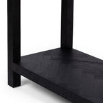 Four Hands Lamar Console Table Drifted Matte Black Base