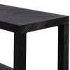 Lamar Console Table Drifted Matte Black Veneer Tabletop Four Hands