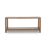 Lamar Console Table Matte Brown Veneer Front View Four Hands