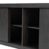 Laredo Media Console Smoked Black Interior Shelving Four Hands