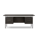 Lauren Desk Charcoal Oak Resawn Veneer Front Facing View 104607-003