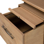 Four Hands Lauren Desk Natural Solid Oak Open Drawers