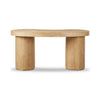 Leeds Desk Blonde Oak Veneer Front Facing View Four Hands