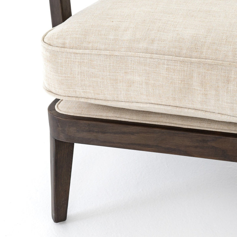 Lennon Chair Cambric Ivory Oak Leg Detail 105585-003