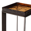 Lennie Cast Glass End Table Amber Cast Glass Tabletop Four Hands