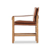 Lenz Dining Armchair Sonoma Chestnut Side View Four Hands