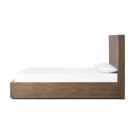 Four Hands Leo Queen Bed Rustic Grey Veneer by Thomas Bina Side View