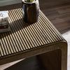 Four Hands Leo End Table Staged View Reeding Tabletop