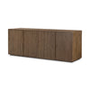 Leo Sideboard Rustic Grey Veneer Angled View Four Hands