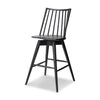 Lewis Swivel Bar Stool Black Oak Angled View 238328-001