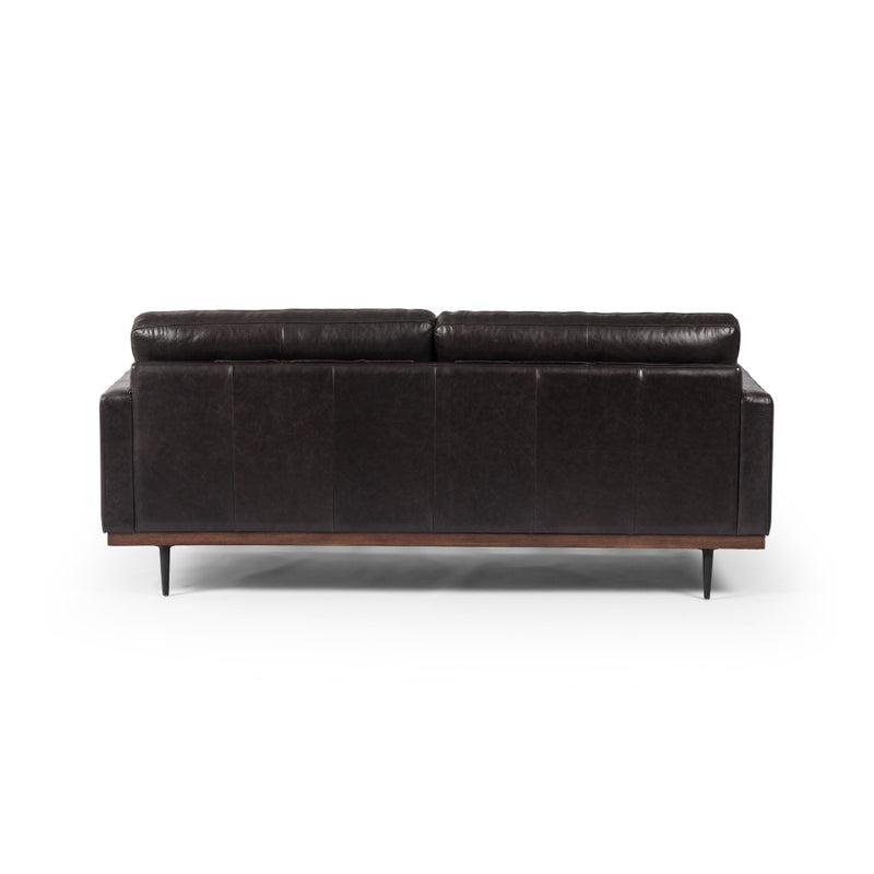 Lexi Sofa Sonoma Black Leather Back View 227999-006