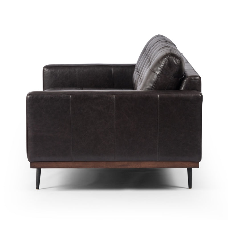 Lexi Sofa Sonoma Black Leather Side View 227999-006