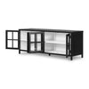 Four Hands Lexington Media Console Black Angled Open Doors