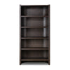 Lockhart Bookcase Rubbed Black Oak Solid Front View Four Hands