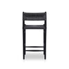 Lomas Outdoor Counter Stool Vintage Coal Back View Four Hands