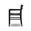 Four Hands Lomas Outdoor Dining Armchair Vintage Coal Side View