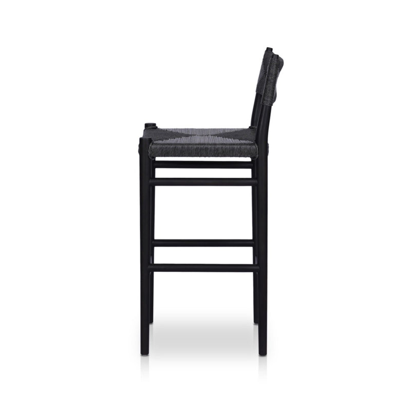 Four Hands Lomas Outdoor Bar Stool Vintage Coal Side View