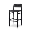 Lomas Outdoor Bar Stool Vintage Coal Angled View 237996-006