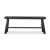 Four Hands Lorik Desk Worn Black Acacia Back View