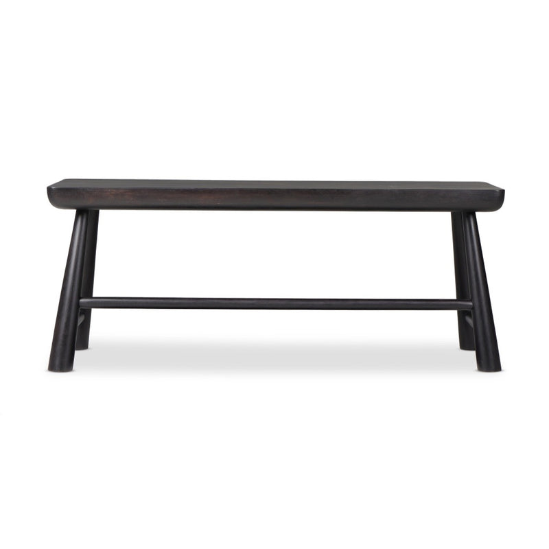 Four Hands Lorik Desk Worn Black Acacia Back View