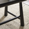 Four Hands Lorik Desk Worn Black Acacia Legs Staged View