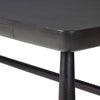 Lorik Desk Worn Black Acacia Rounded Desk Corner Detail Four Hands