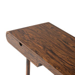 Luana Desk Natural Morado Veneer Rounded Edge Four Hands