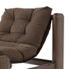 Lucio Chair Nubuck Cigar Dark Walnut Frame Four Hands