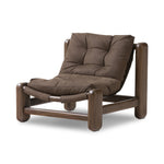 Lucio Chair Nubuck Cigar Angled View Four Hands