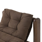 Four Hands Lucio Chair Nubuck Cigar Top Grain Leather Tufting