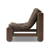 Lucio Chair Nubuck Cigar Side View Four Hands