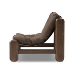 Lucio Chair Nubuck Cigar Side View Four Hands