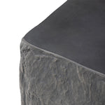 Lucius End Table Black Concrete Smooth Tabletop Detail Four Hands