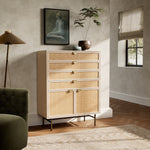 Luella Tall Dresser - Light Natural Cane