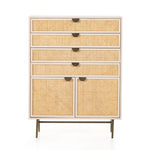 Luella Tall Dresser Light Natural Cane Front View Four Hands