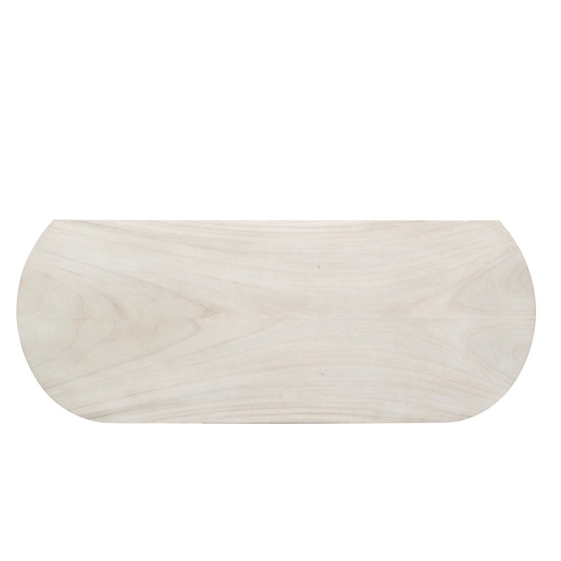 Four Hands Lunas Executive Desk Bleached Guanacaste Top View