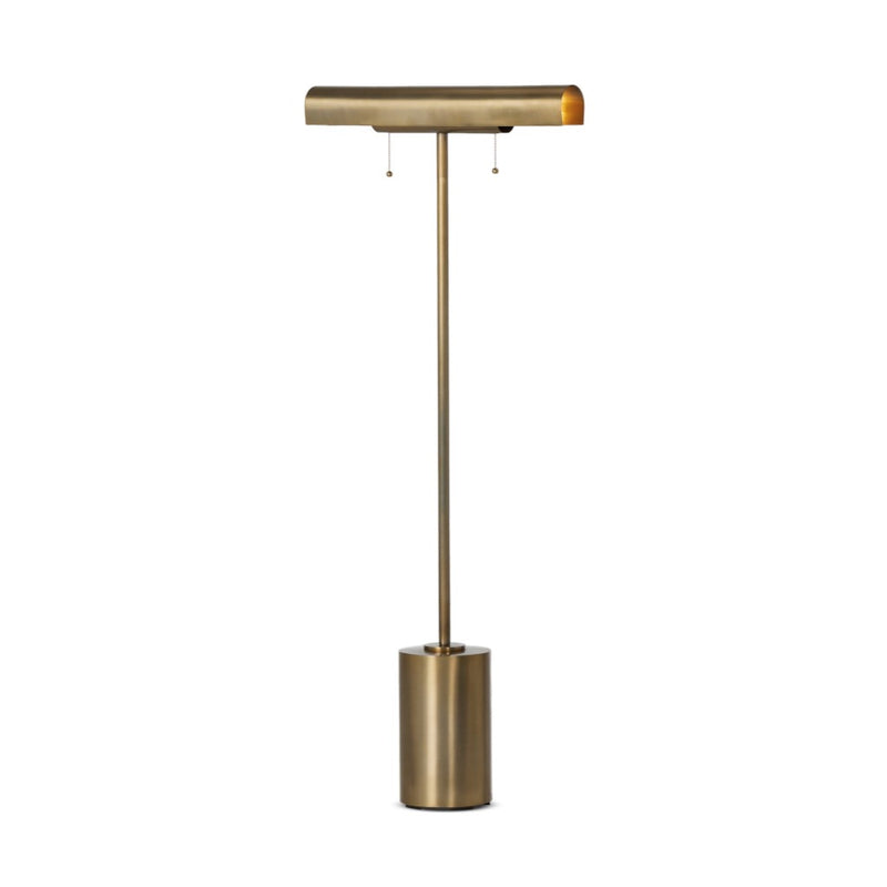 Luther Floor Lamp Aged Brass Iron Angled View 241978-001