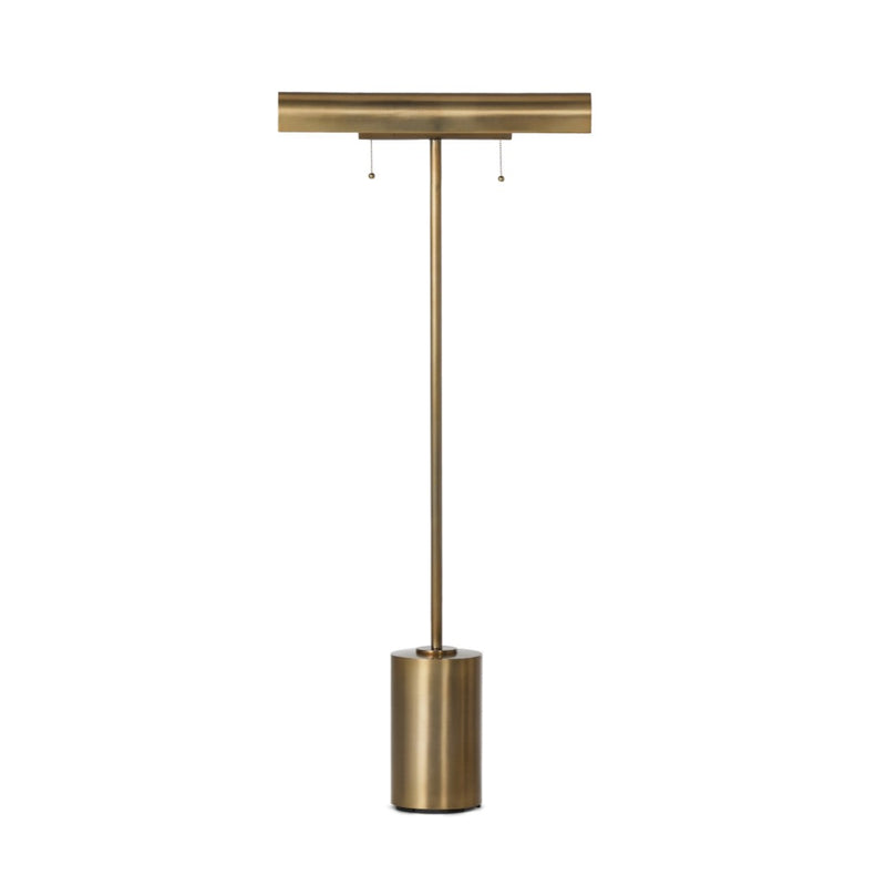 Luther Floor Lamp Aged Brass Iron Front Facing View 241978-001