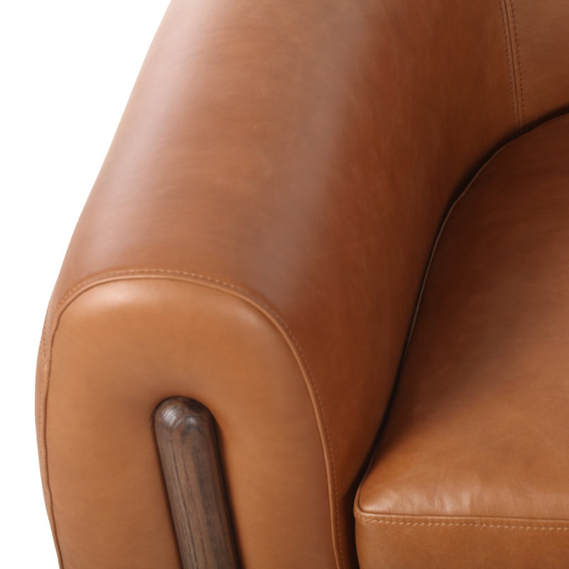 Lyla Chair Valencia Camel Top Grain Leather Armrest Four Hands