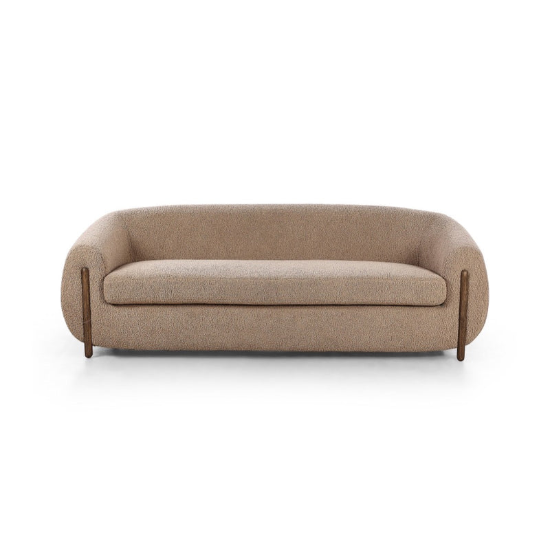 Lyla Sofa Sheepskin Camel Front View 226555-012