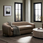 Lyla Sofa Sheepskin Camel Staged View Four Hands