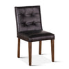 Home Trends & Design Madison Dining Chair Black Leather Angled View