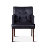 Madison Dining Armchair Black Leather Front Facing View G201-252-943-80