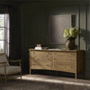 Maggie 6 Drawer Dresser Aged Smoked Oak Resawn Staged View Four Hands