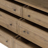 Maggie 6 Drawer Dresser Aged Smoked Oak Resawn Oak Drawers 246648-003