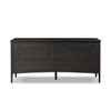 Maggie 6 Drawer Dresser Smoked Black Oak Veneer Front Facing View 246648-002