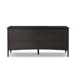 Maggie 6 Drawer Dresser Smoked Black Oak Veneer Front Facing View 246648-002