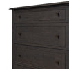 Maggie 6 Drawer Dresser Smoked Black Oak Veneer Drawers Four Hands