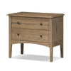 Maggie Nightstand Aged Smoked Oak Resawn Angled View Four Hands