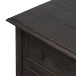 Maggie Nightstand Smoked Black Oak Veneer Corner Detail 246654-002